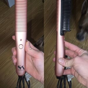 Sutera Beauty Pink Hair Curling & Straightening Brush